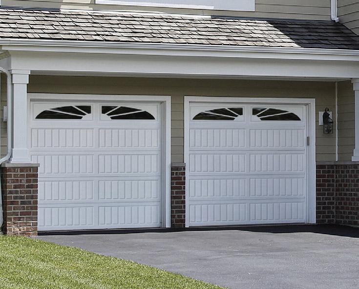 Long panel Carriage residential garage door